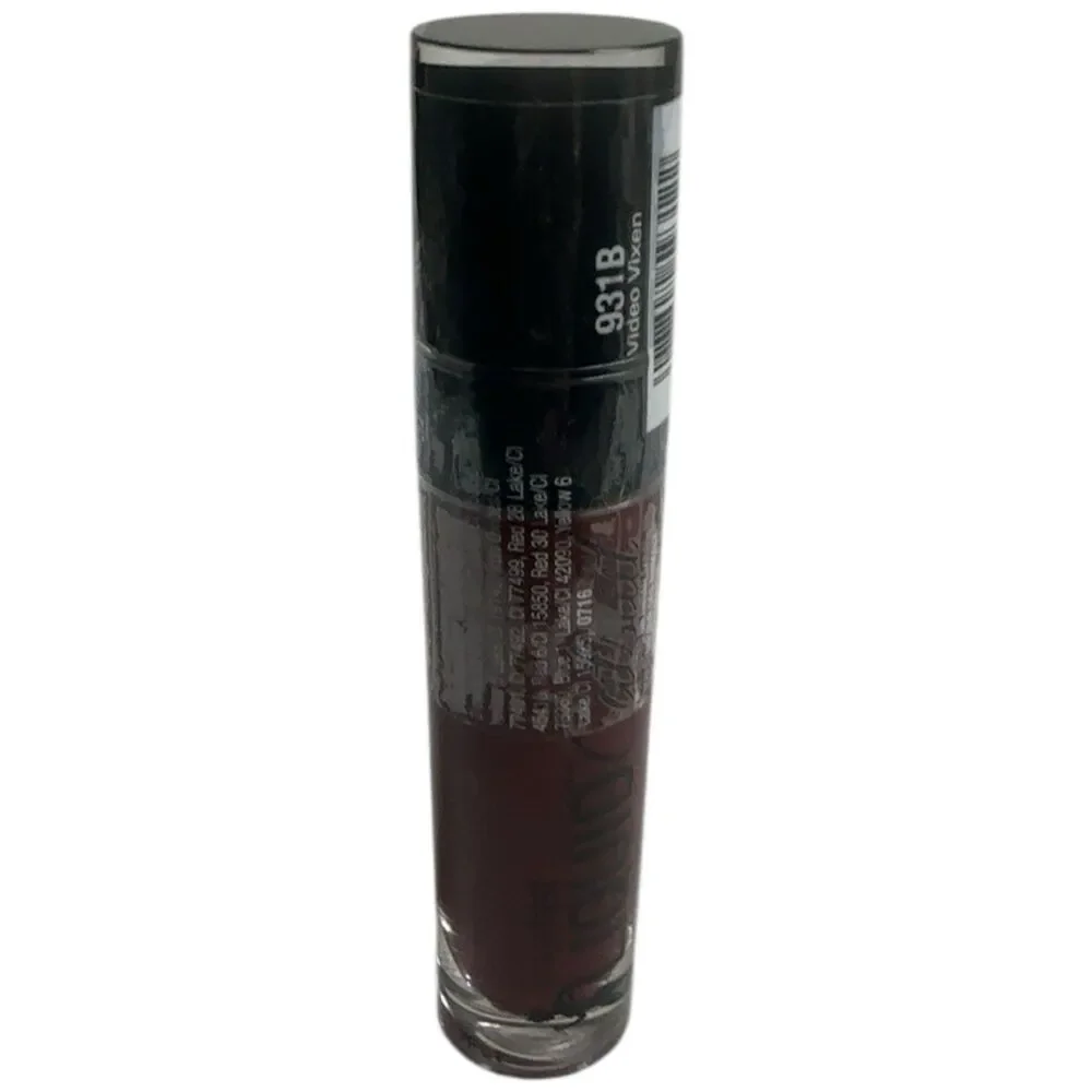 Wet n Wild Video Vixen 931B Liquid Catsuit Matte Lipstick Dark Berry Red NOS